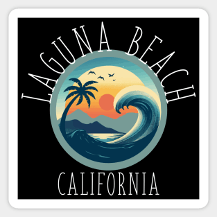 Laguna Beach - California (with White Lettering) Sticker